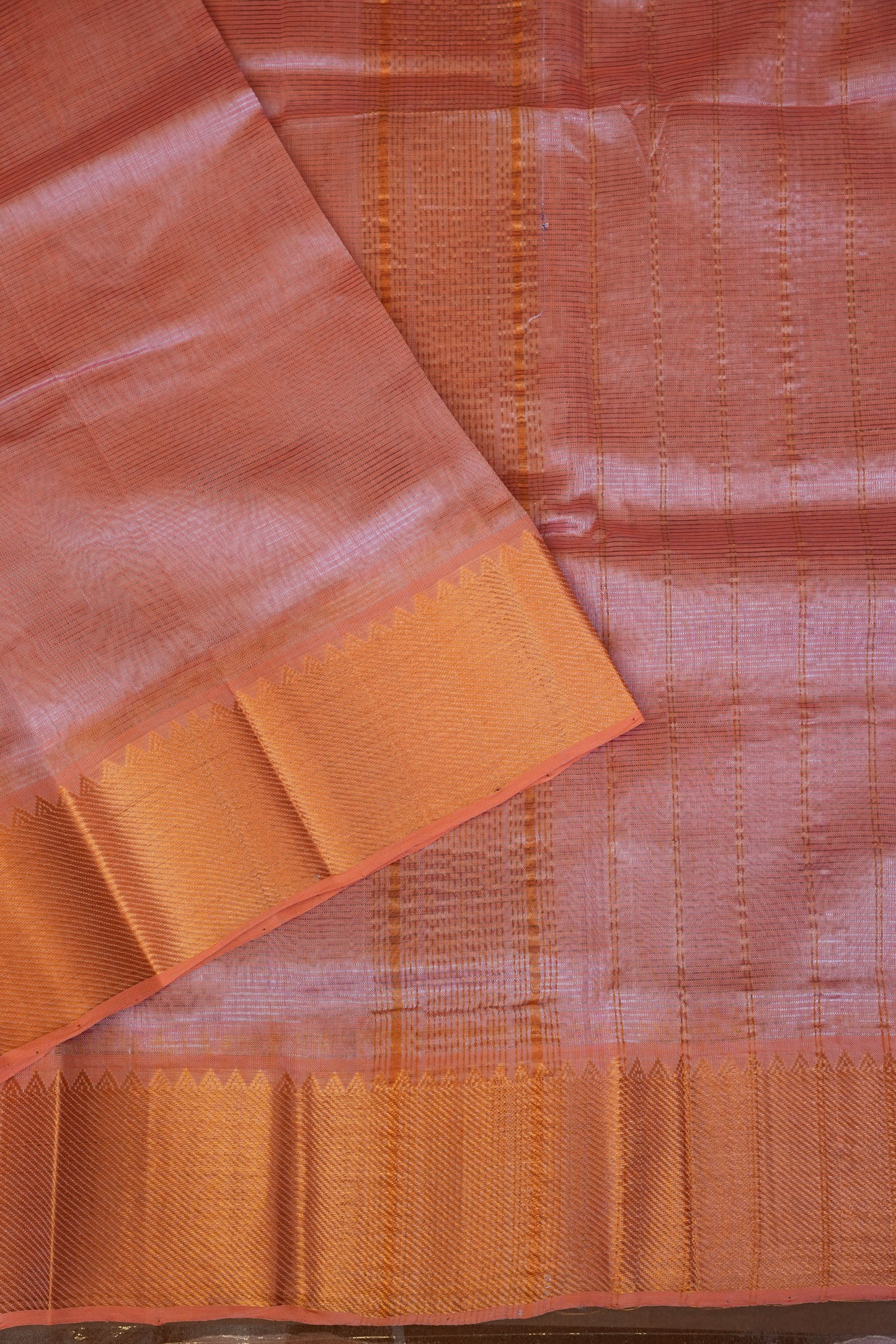 Mangalagiri Silk Cotton Saree - Peach