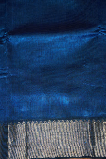 Mangalagiri Silk Cotton Saree - Peacock Blue
