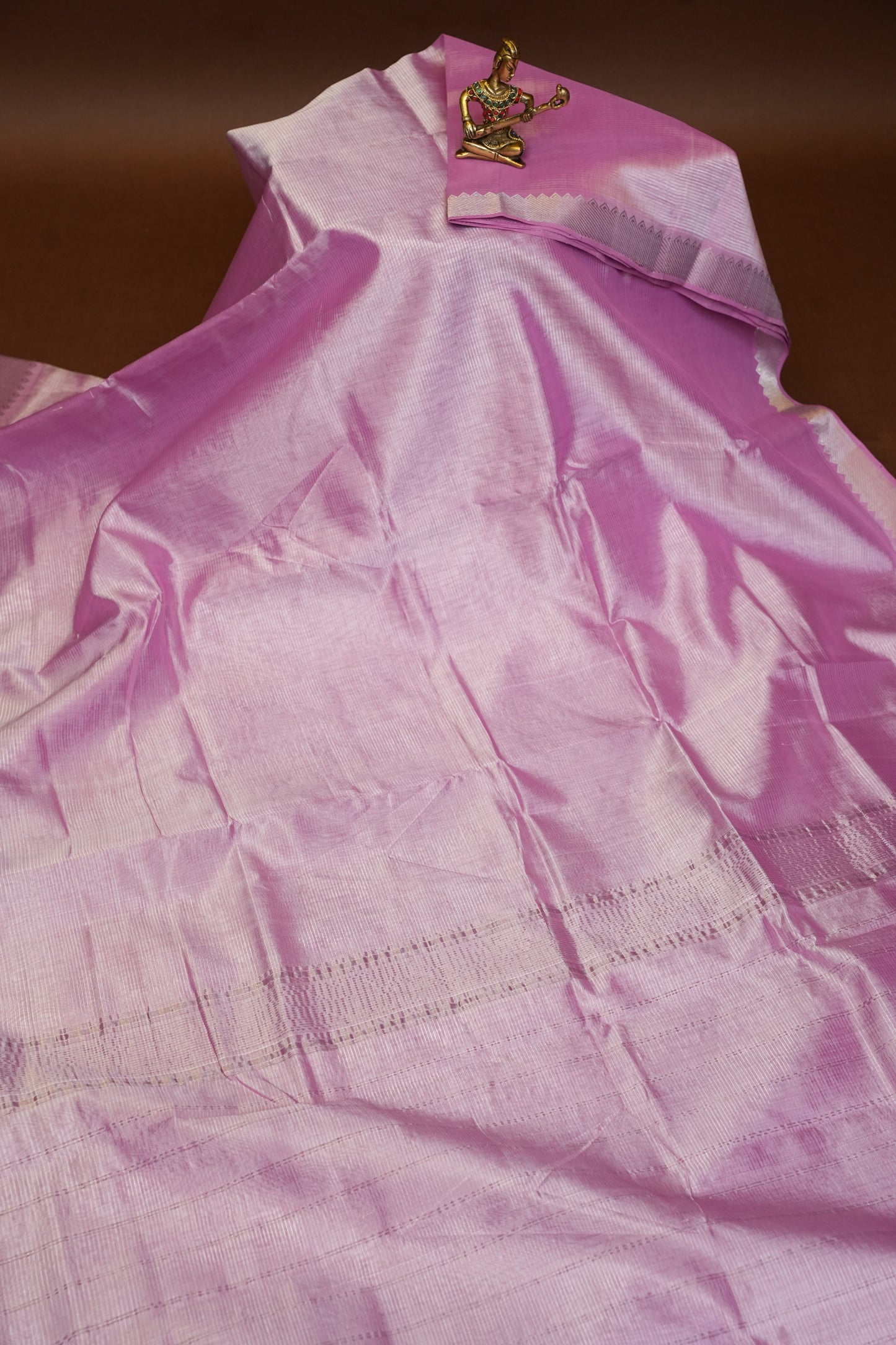 Mangalagiri Silk Cotton Saree - Soft Pastel Pink