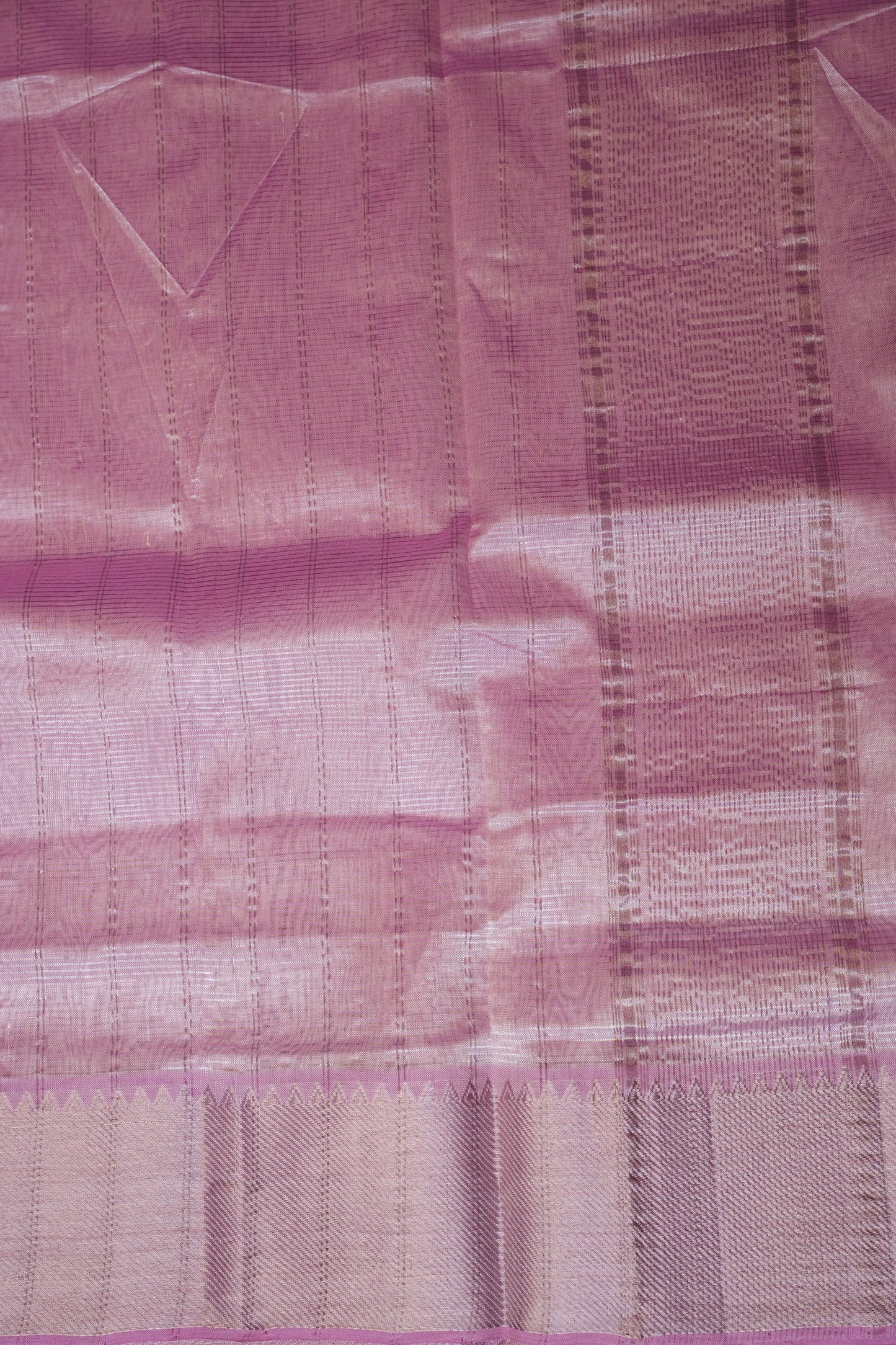 Mangalagiri Silk Cotton Saree - Soft Pastel Pink