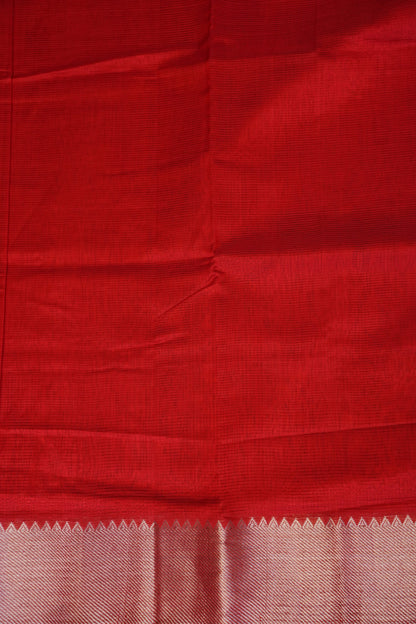 Mangalagiri Silk Cotton Saree - Red