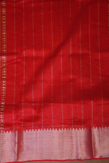 Mangalagiri Silk Cotton Saree - Red