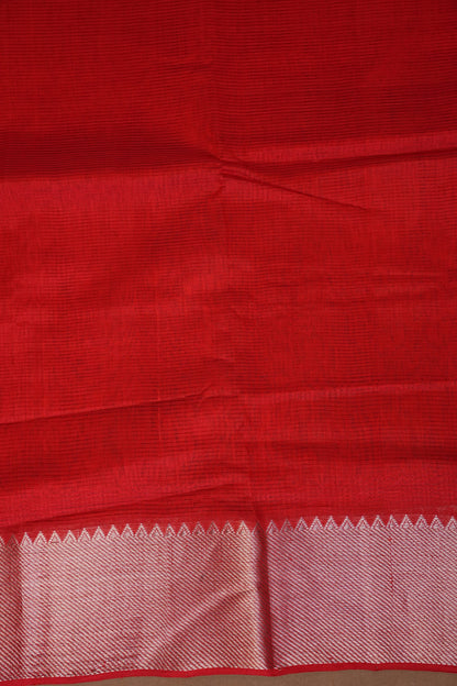 Mangalagiri Silk Cotton Saree - Red