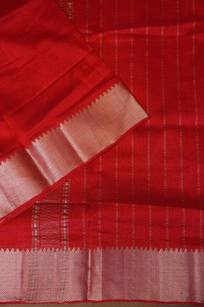 Mangalagiri Silk Cotton Saree - Red