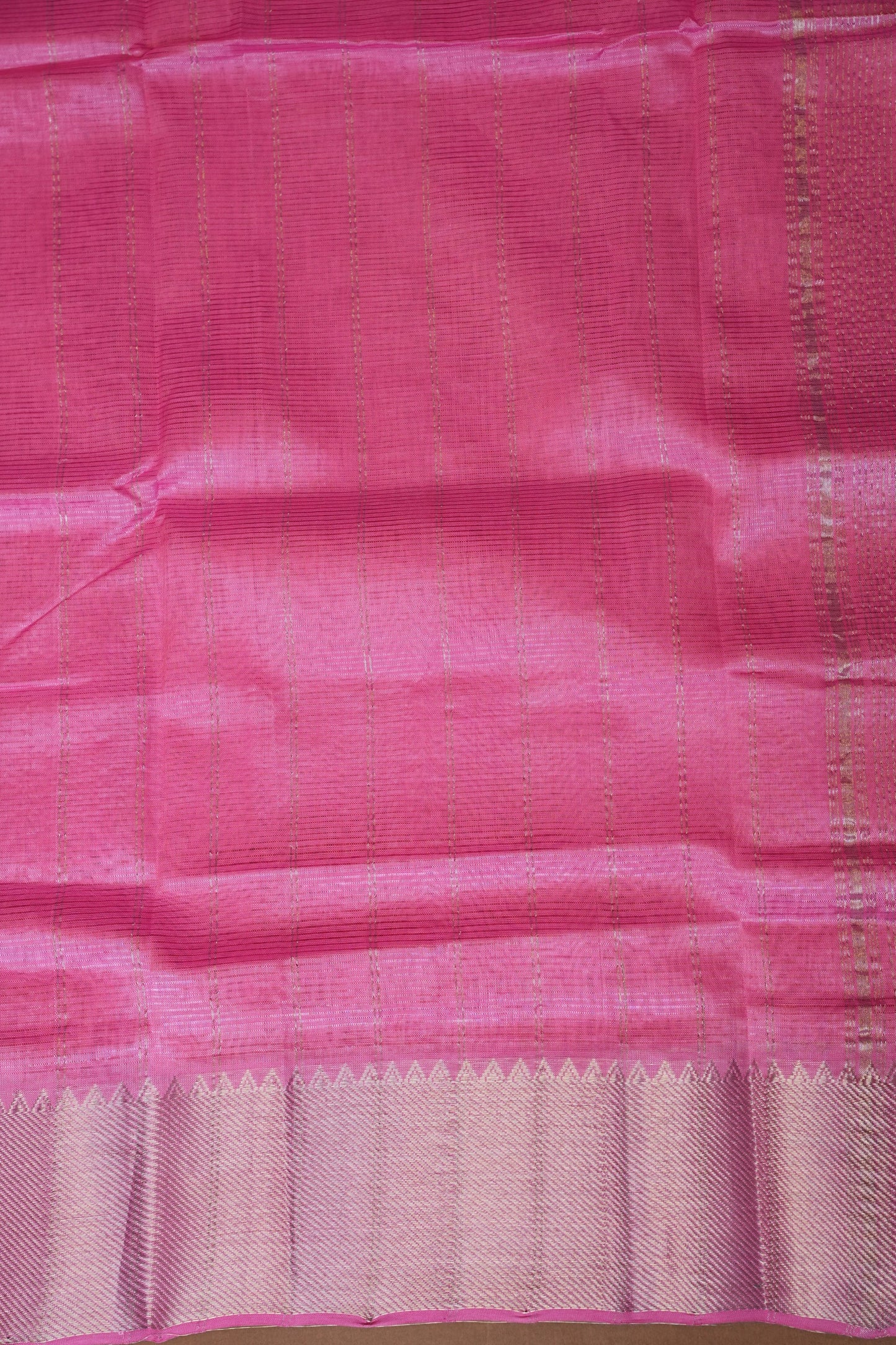 Mangalagiri Silk Cotton Saree - Candy Pink