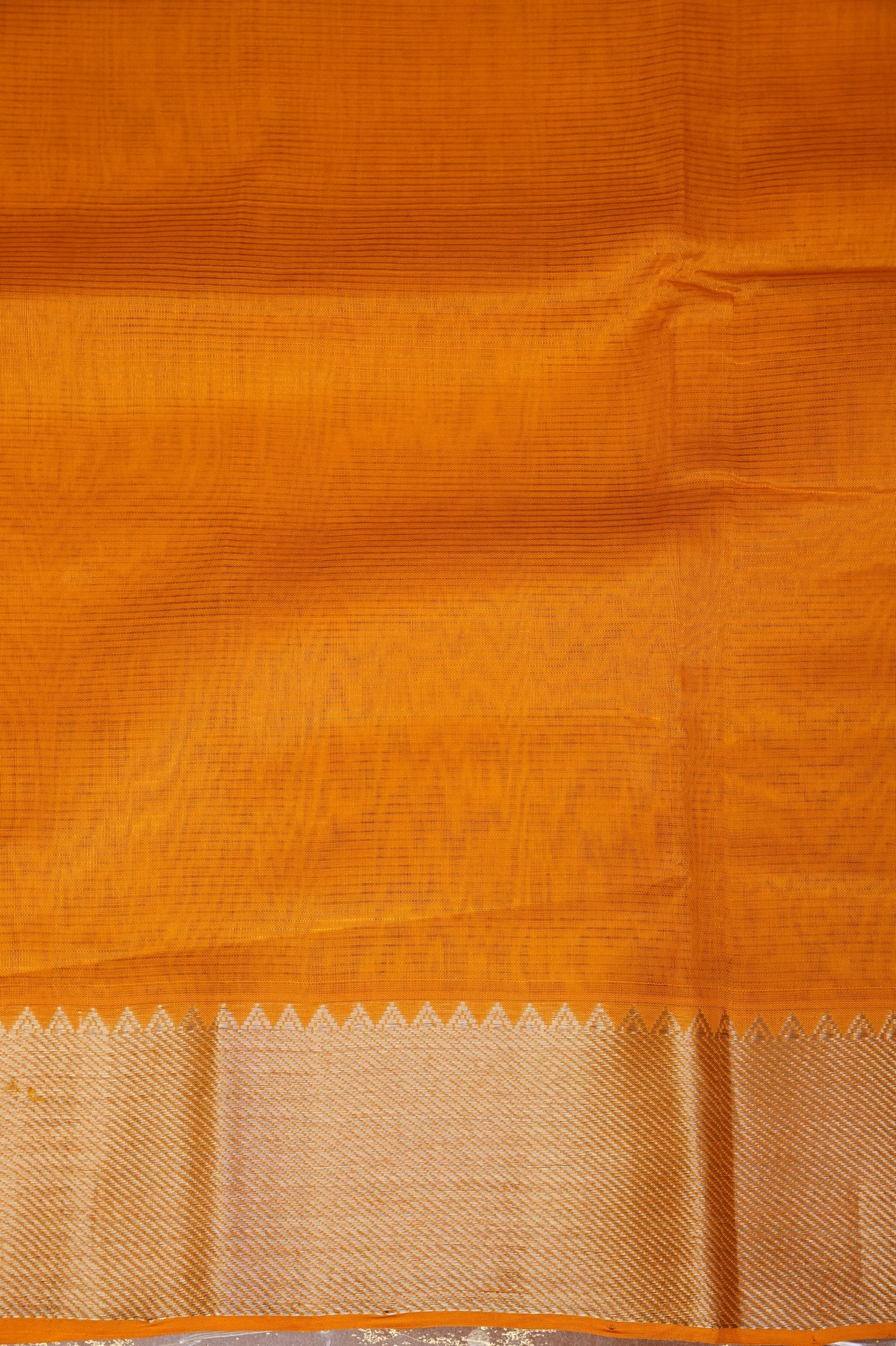 Mangalagiri Silk Cotton Saree - Mustard Yellow
