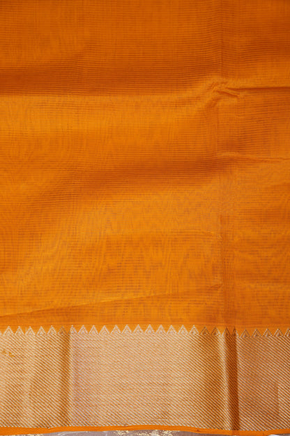 Mangalagiri Silk Cotton Saree - Mustard Yellow