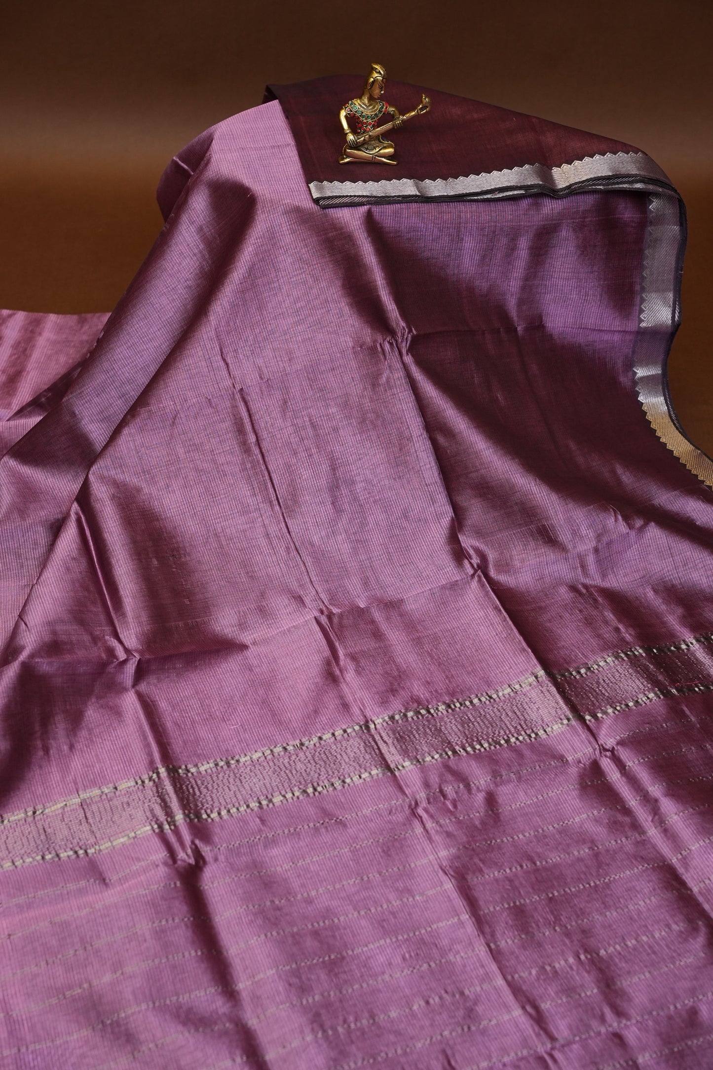 Mangalagiri Silk Cotton Saree - Rose Mauve