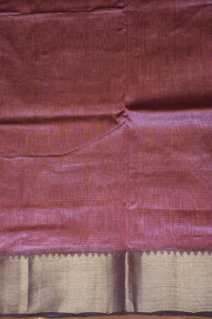 Mangalagiri Silk Cotton Saree - Rose Mauve