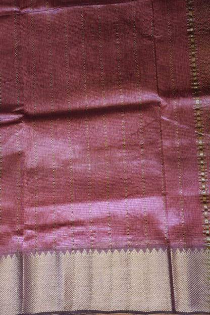 Mangalagiri Silk Cotton Saree - Rose Mauve