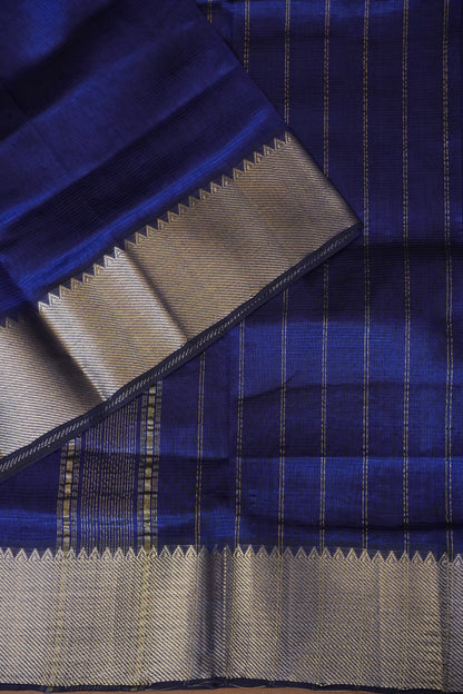 Mangalagiri Silk Cotton Saree - Royal Blue