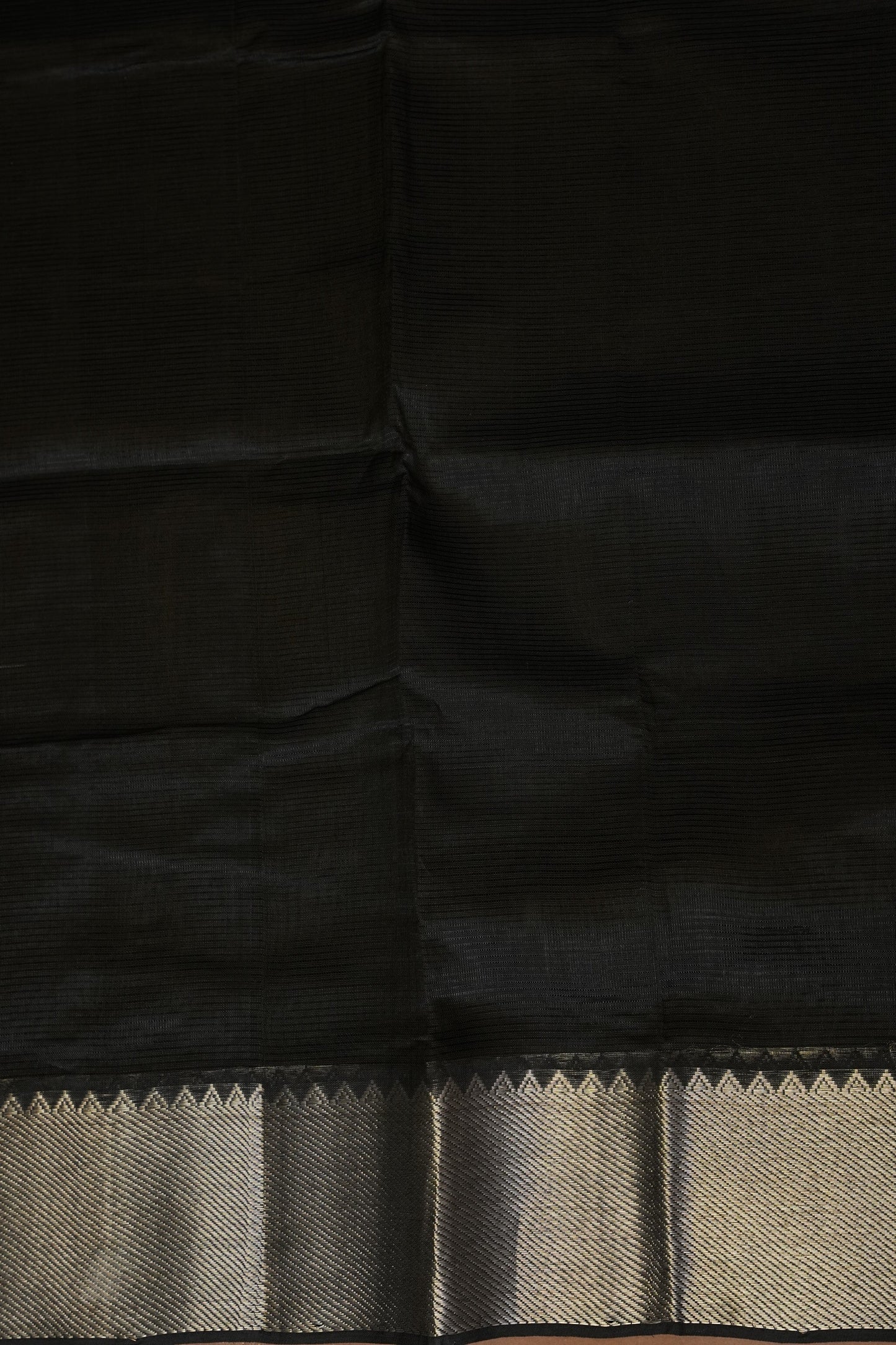 Mangalagiri Silk Cotton Saree - Classic Black