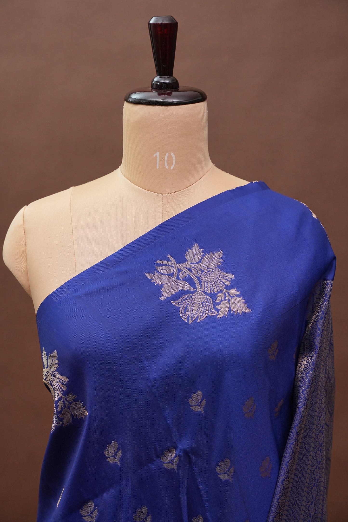 Royal Blue Semi Silk Saree with Turning Border & Rich Brocade Pallu