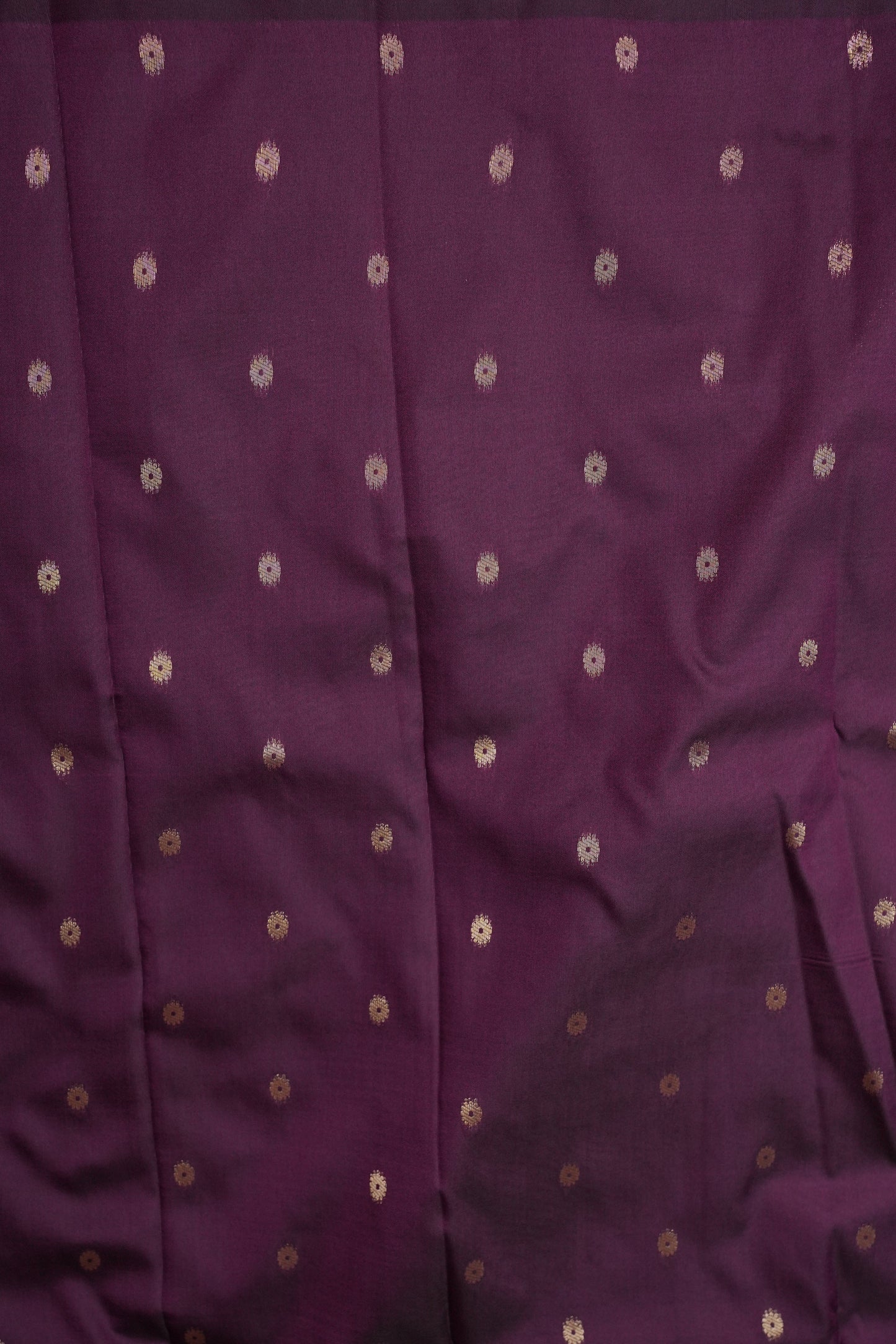 Deep Wine Semi Silk Saree with Turning Border & Rich Brocade Pallu