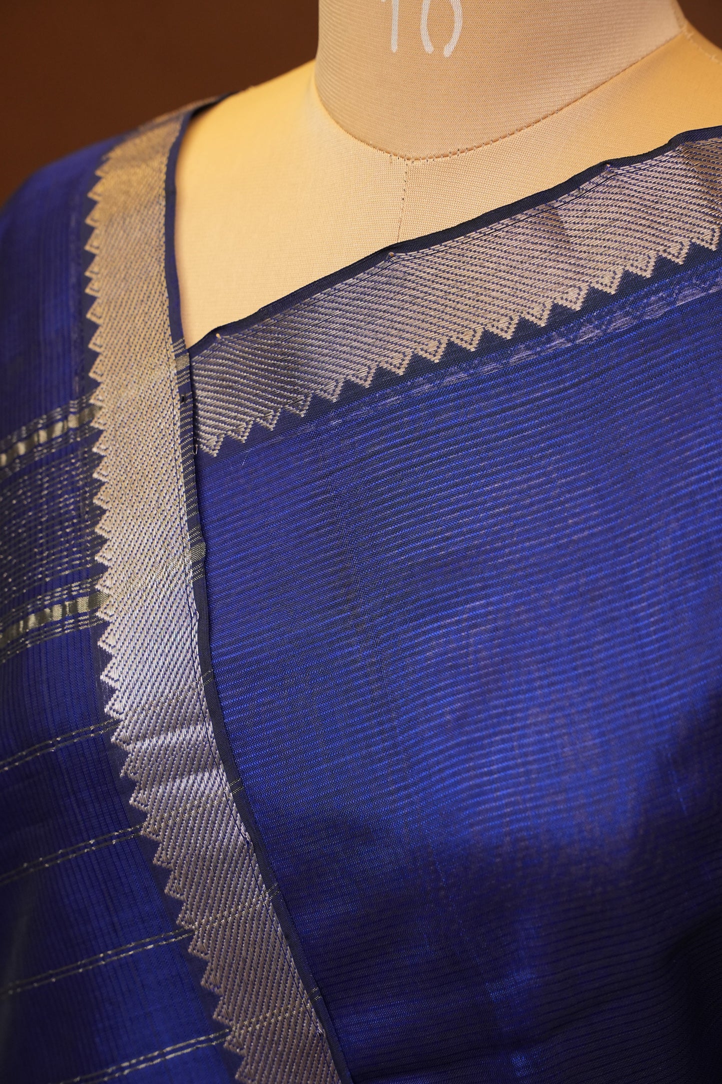 Mangalagiri Silk Cotton Saree - Royal Blue