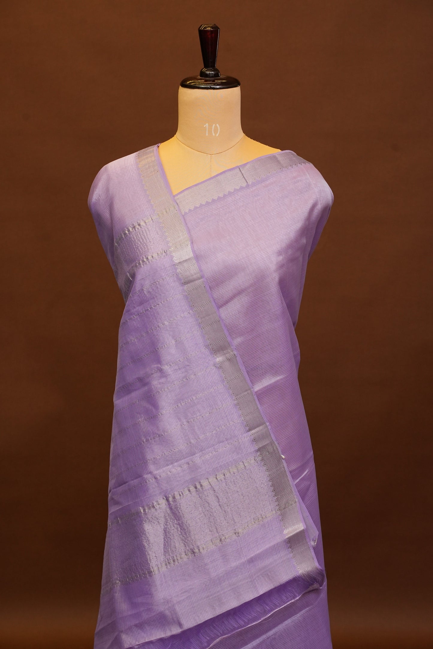 Mangalagiri Silk Cotton Saree - Lavender