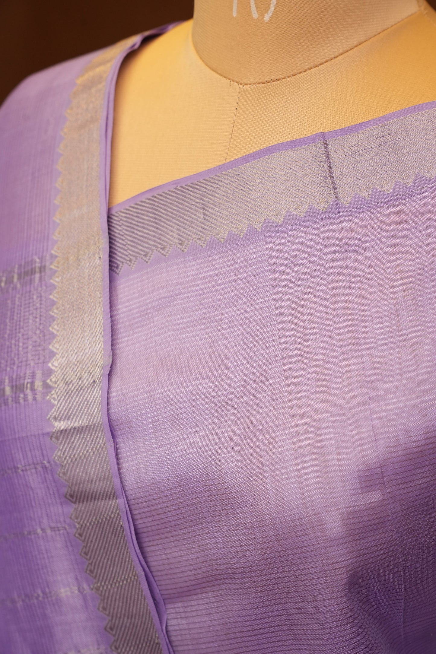 Mangalagiri Silk Cotton Saree - Lavender