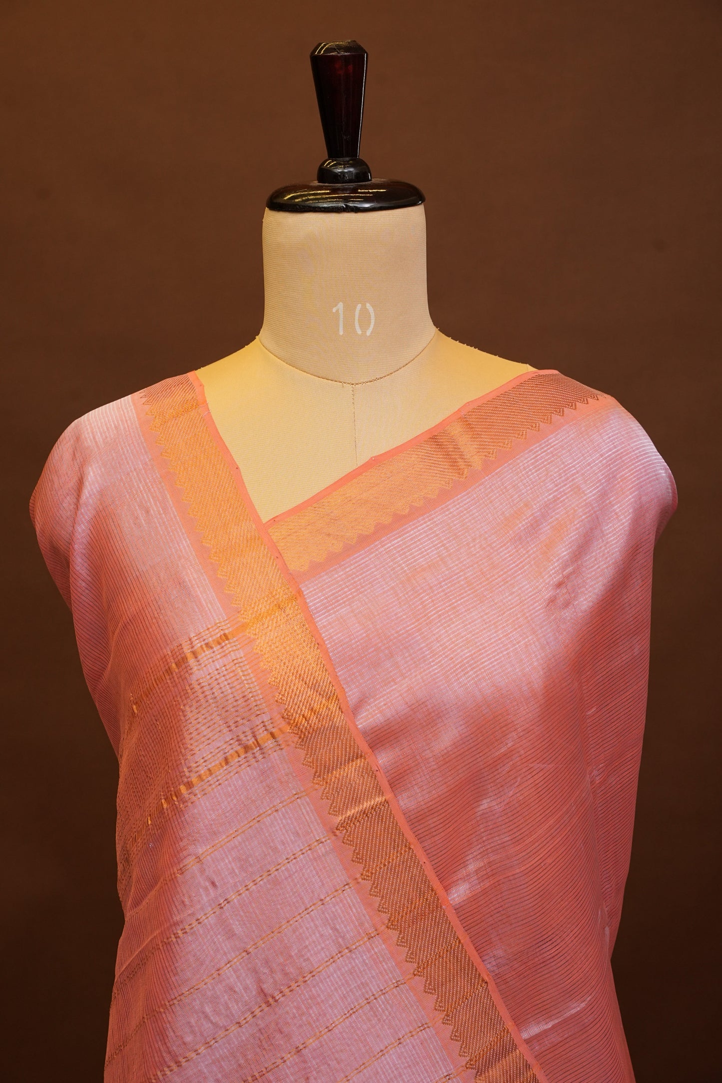 Mangalagiri Silk Cotton Saree - Peach