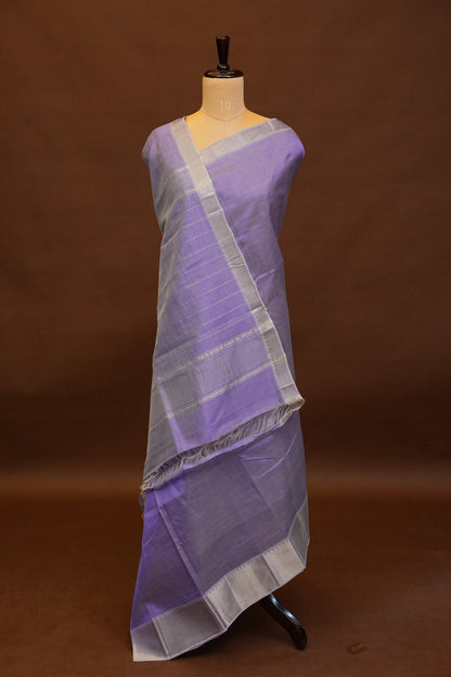 Mangalagiri Silk Cotton Saree - Lavender