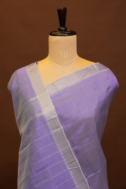 Mangalagiri Silk Cotton Saree - Lavender