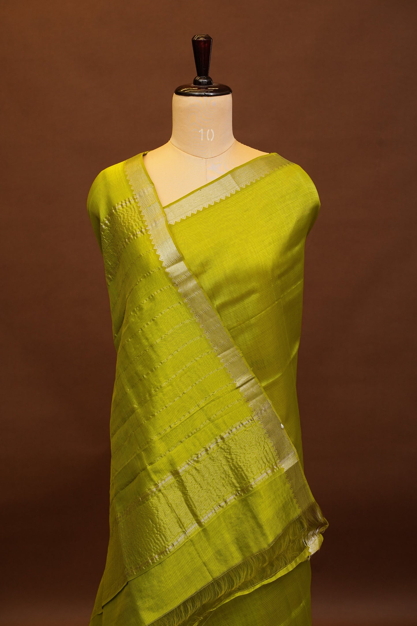 Mangalagiri Silk Cotton Saree - Parrot Green