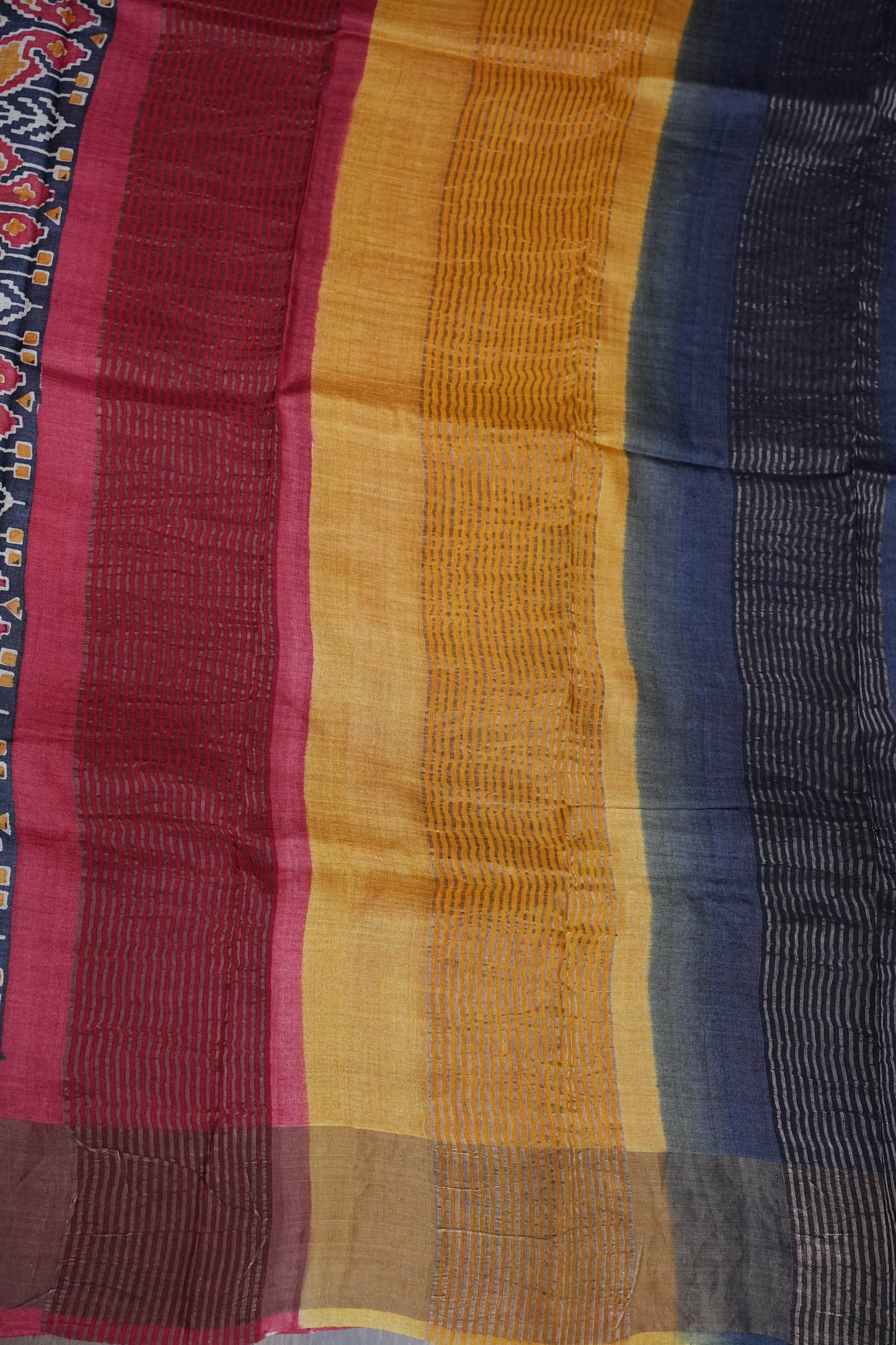 PURE TUSSAR SILK SAREE WITH PATOLA PRINTS | SILK MARK CERTIFICATE