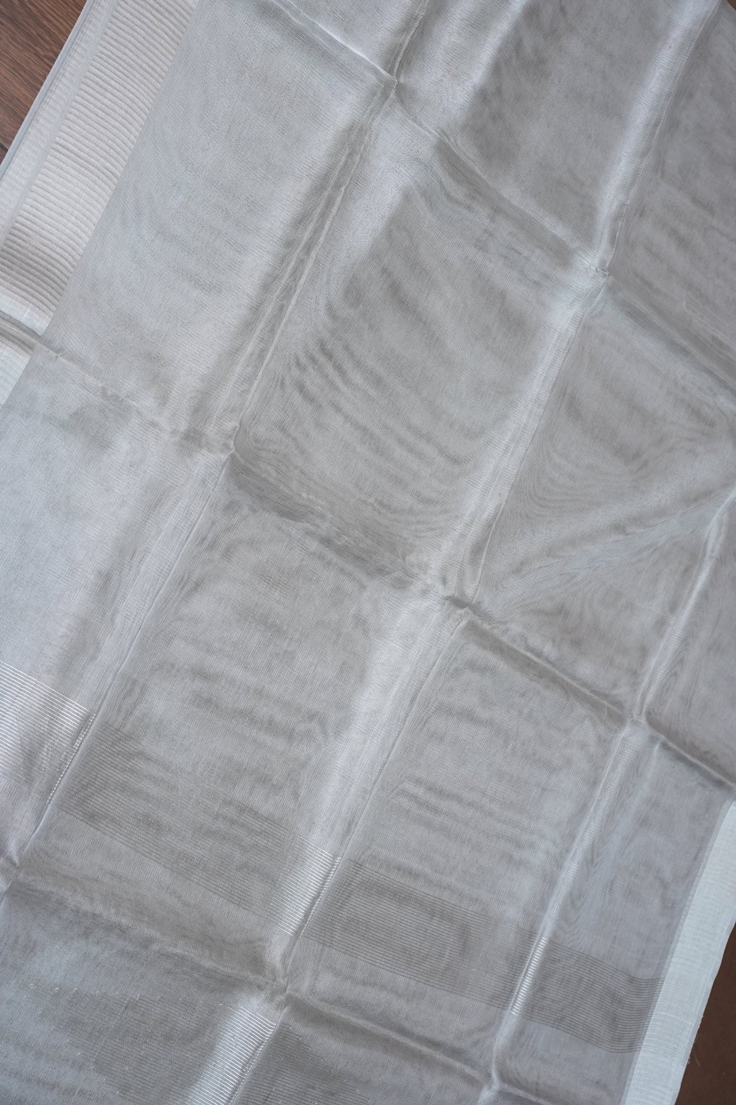 Premium Tissue Silk Saree – Timeless Silver Elegance