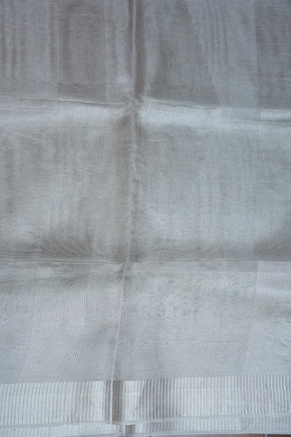 Premium Tissue Silk Saree – Timeless Silver Elegance
