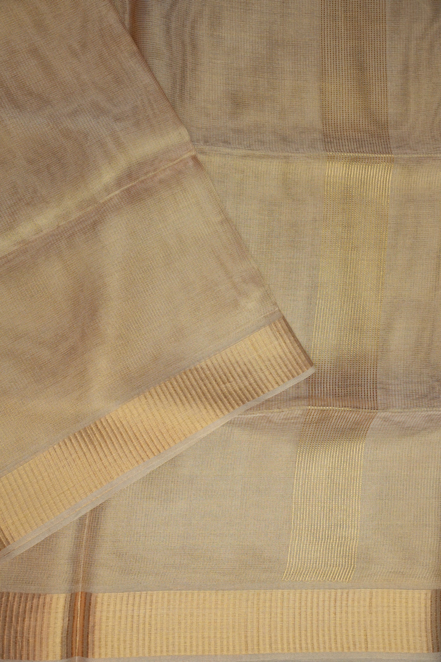 Premium Tissue Silk Saree – Elegant Champagne Gold Grace