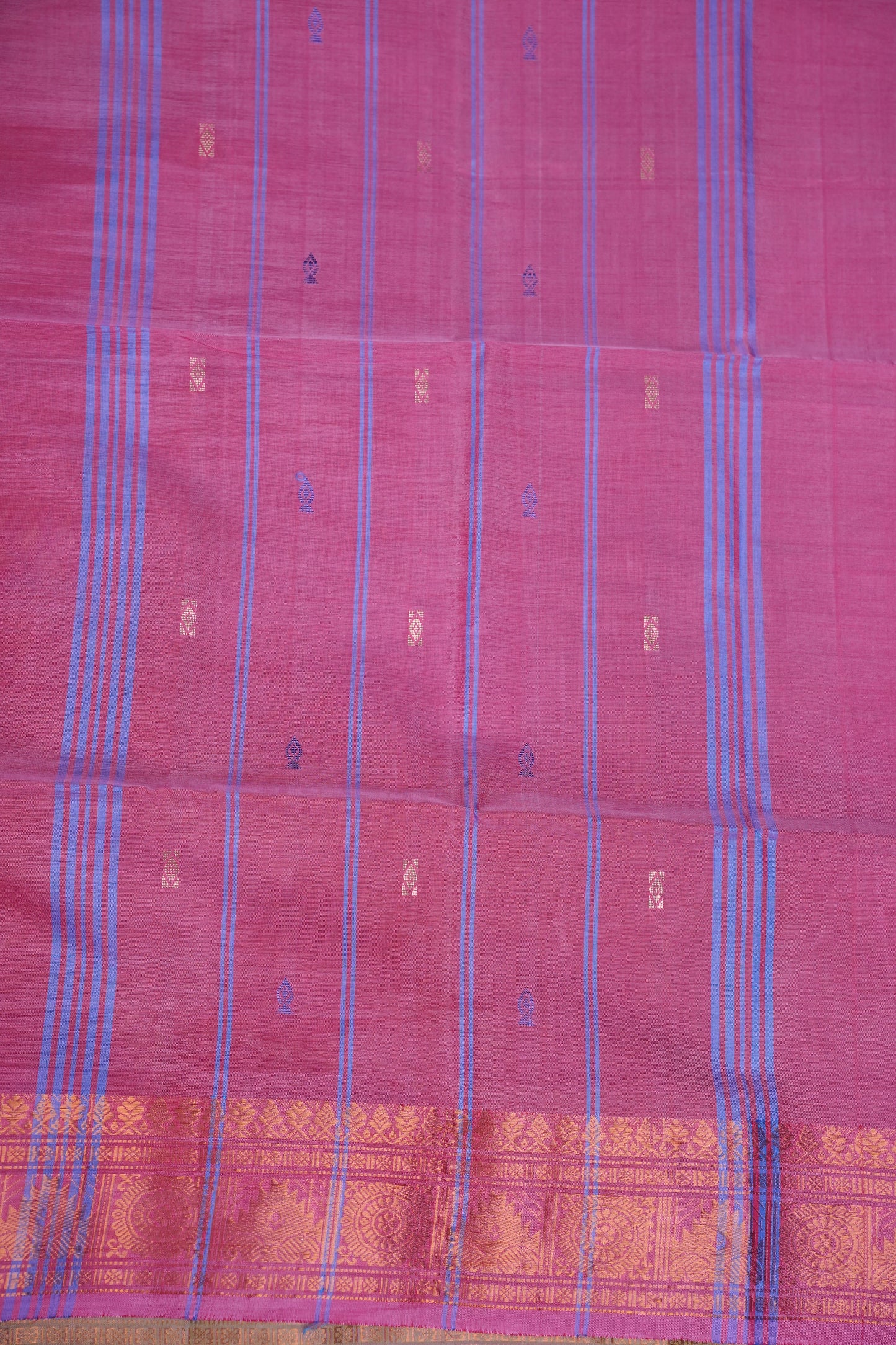 Vegan Silk Saree – Dual Toned Olive Green
