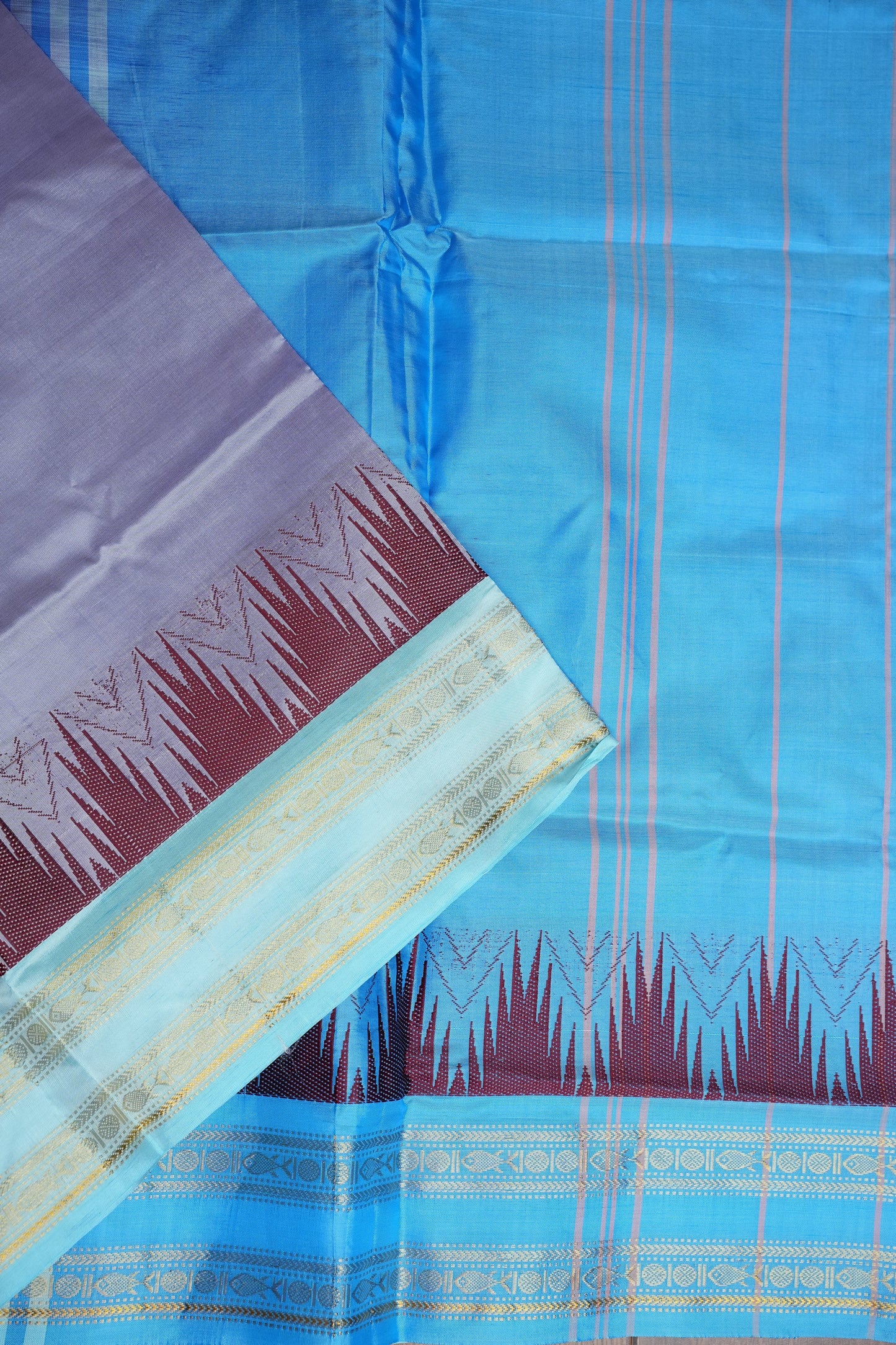 Vegan Silk Saree – Lavender