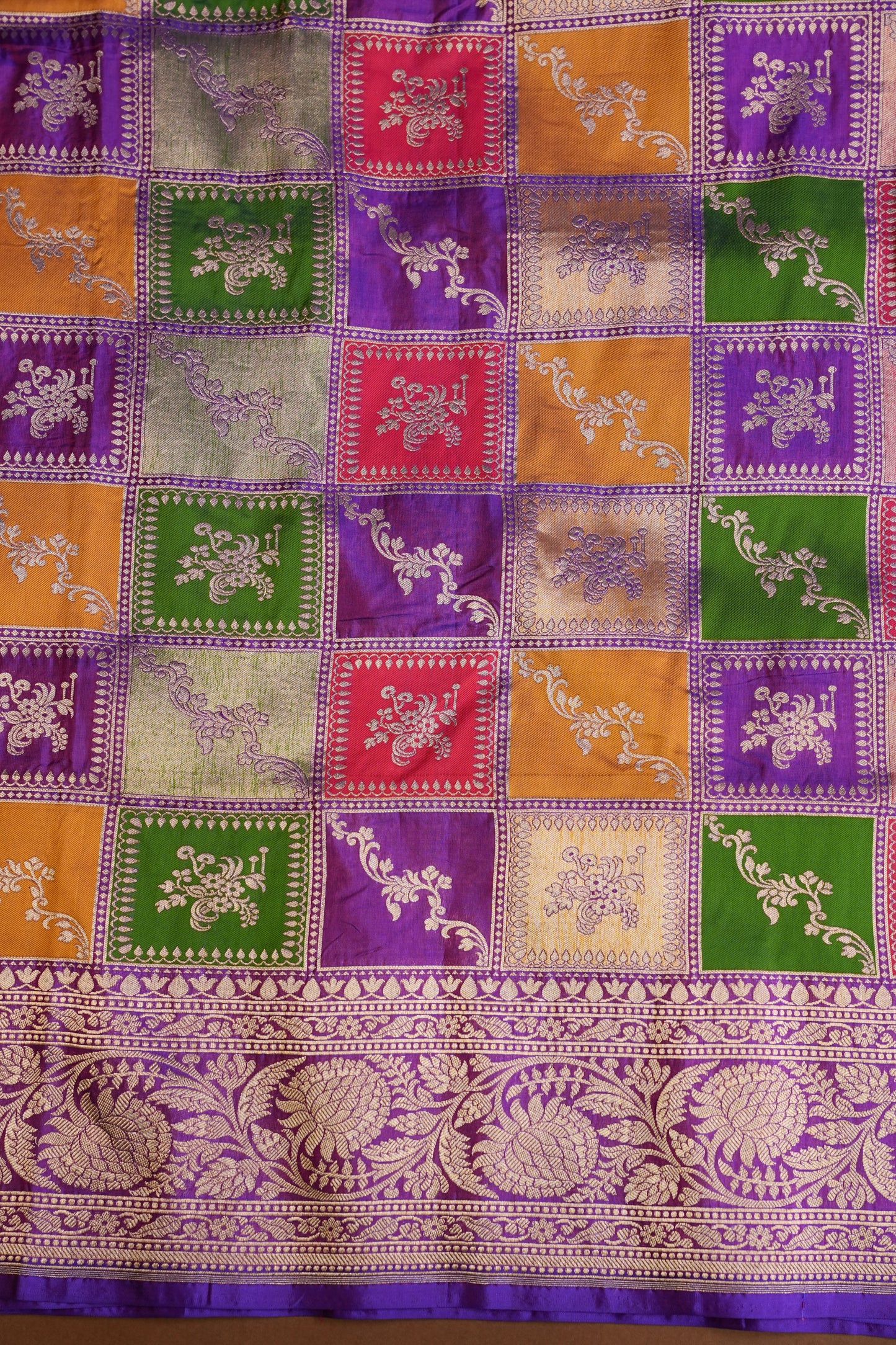 Rangkat Pure Silk Katan Banaras Sarees - Purple-silk mark |Silk Mark Certified