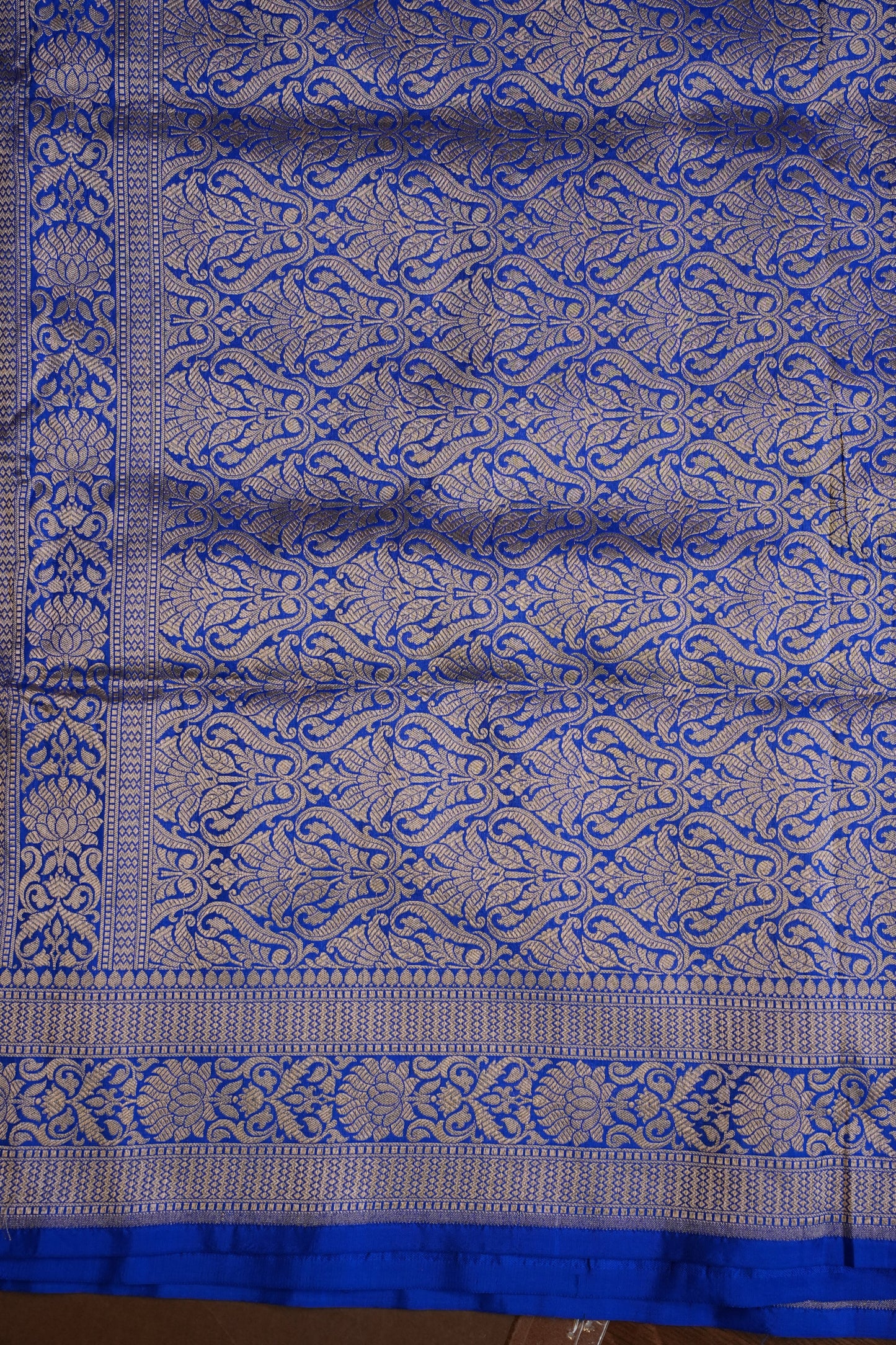 Pure Handloom Silk Katan Banaras Saree - Ink Blue|Silk Mark Certified