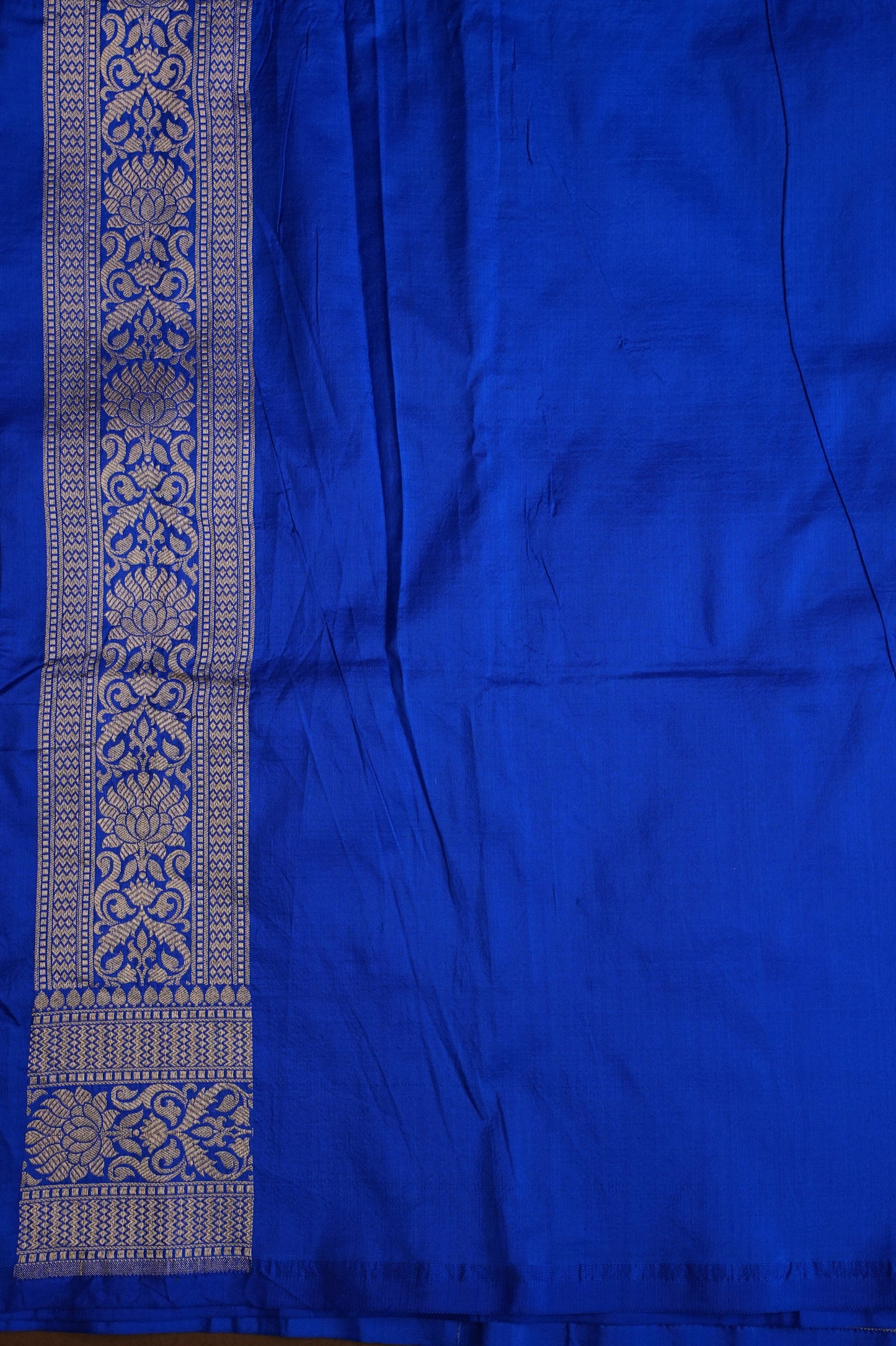Pure Handloom Silk Katan Banaras Saree - Ink Blue|Silk Mark Certified