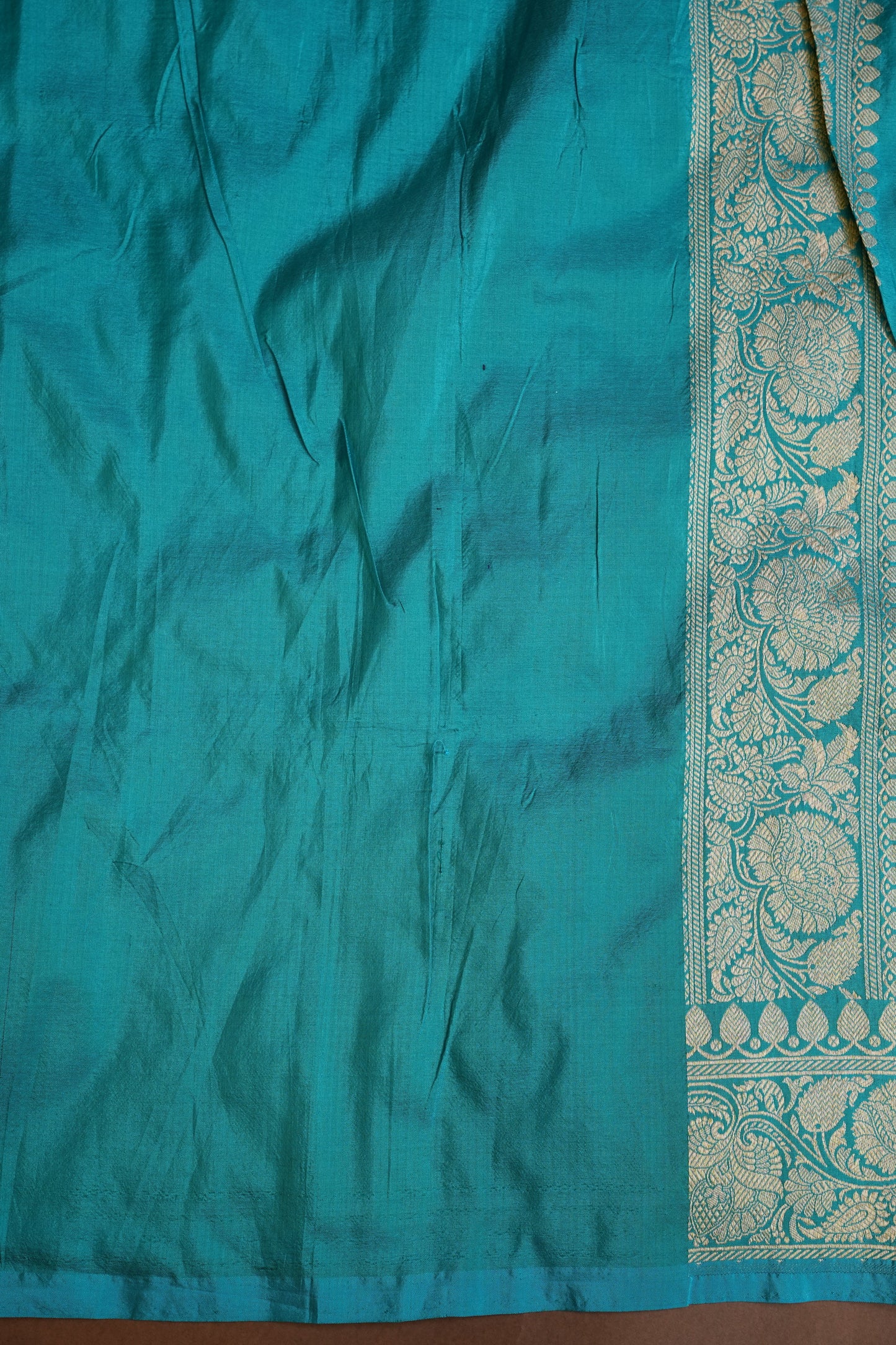Pure Handloom Silk Katan Banaras Saree - Blue|Silk Mark Certified