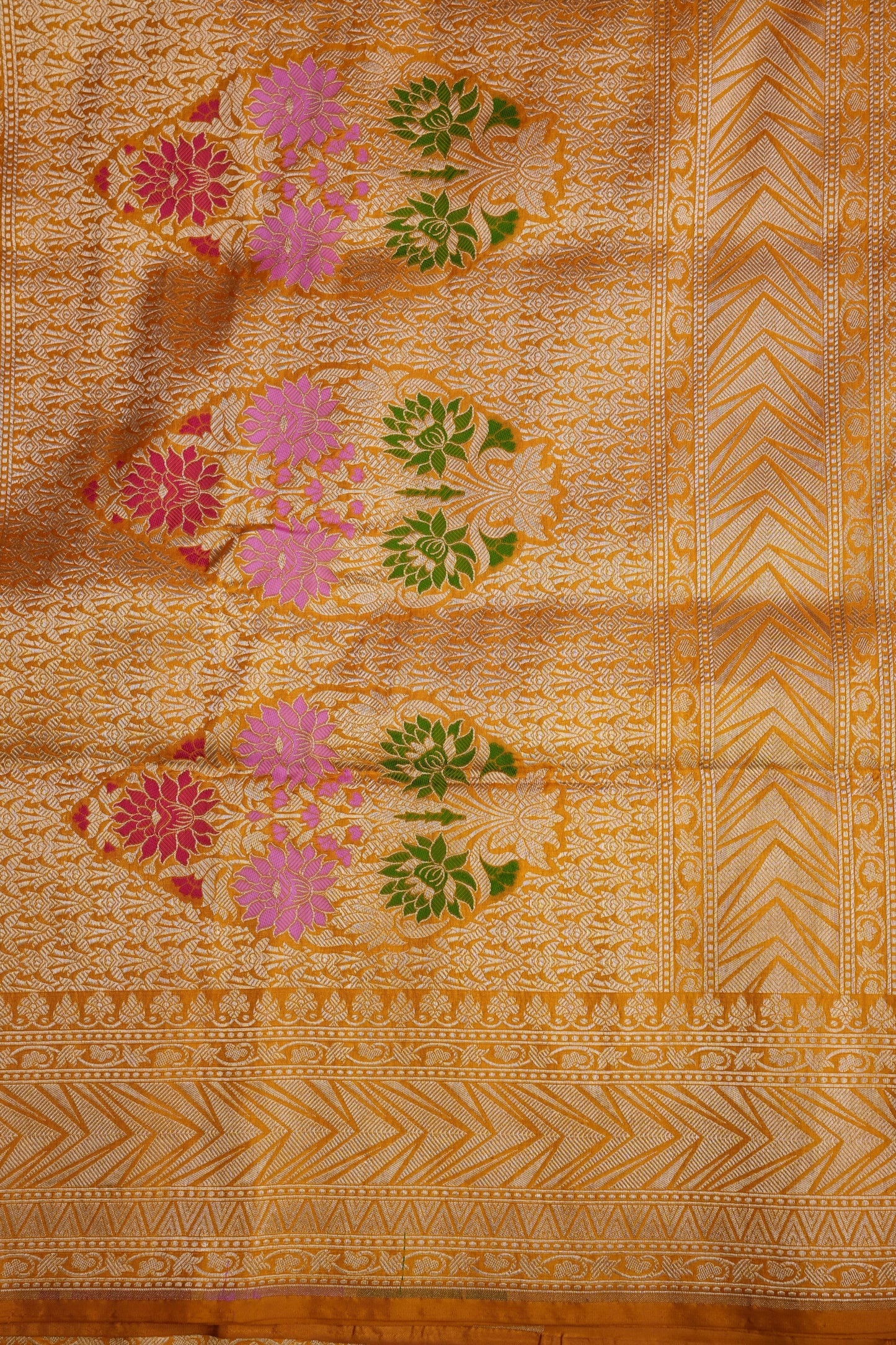 Rangkat Pure Silk Katan Banaras Saree - Yellow|Silk Mark Certified