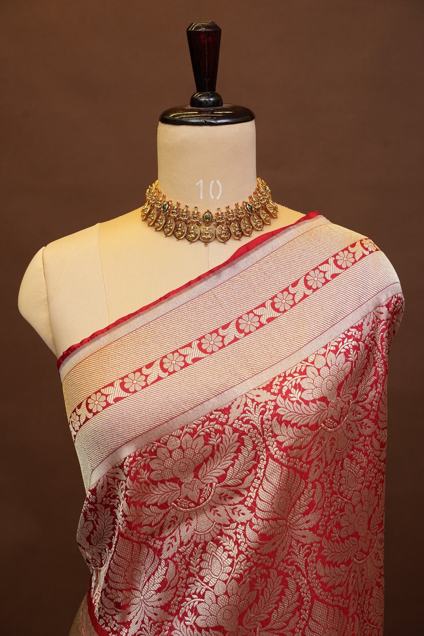 Pure Handloom Silk Katan Banaras Saree - Red|Silk Mark Certified