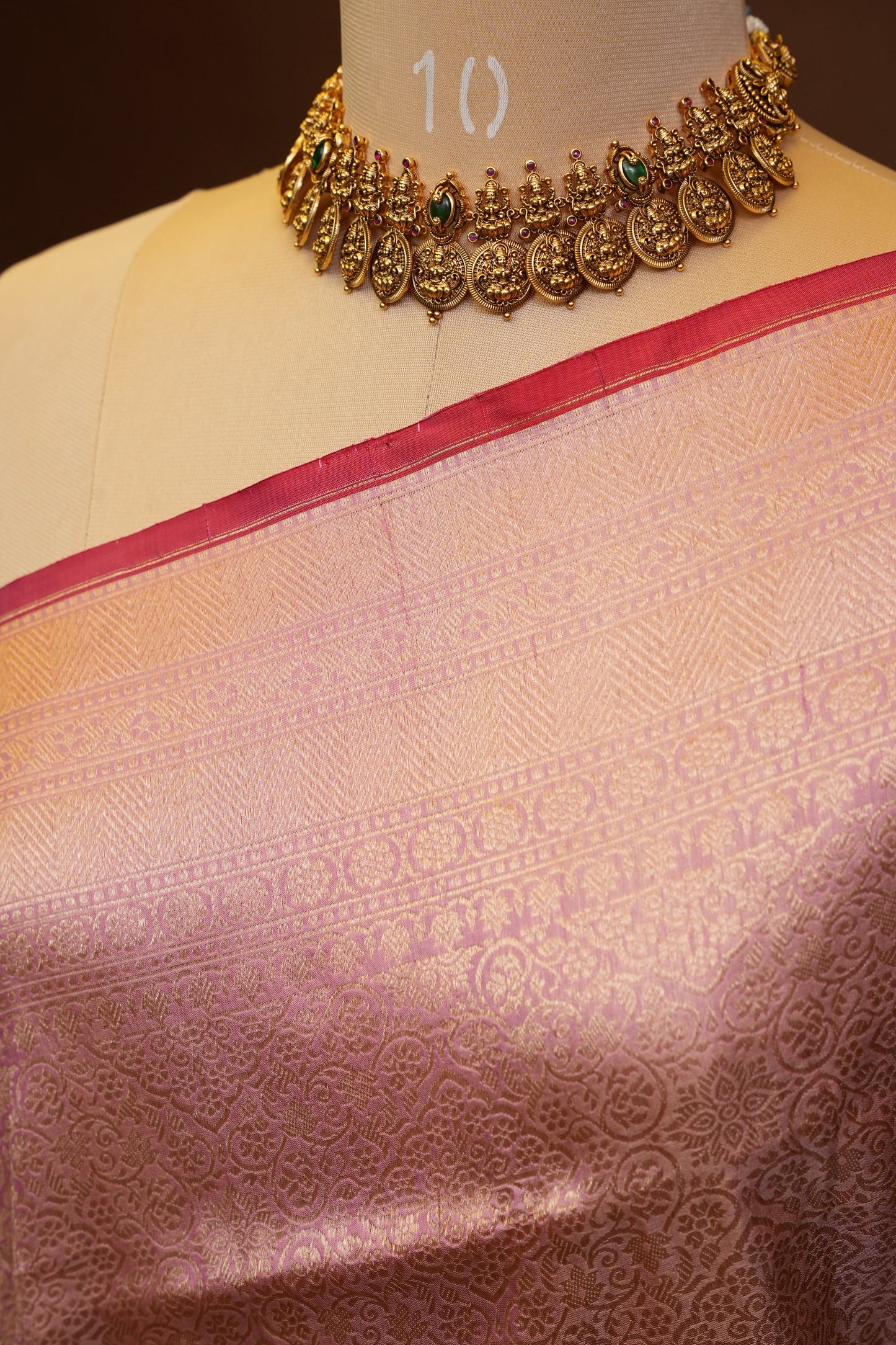 Pure Handloom Silk Katan Banaras Saree - Pinkish Peach|Silk Mark Certified