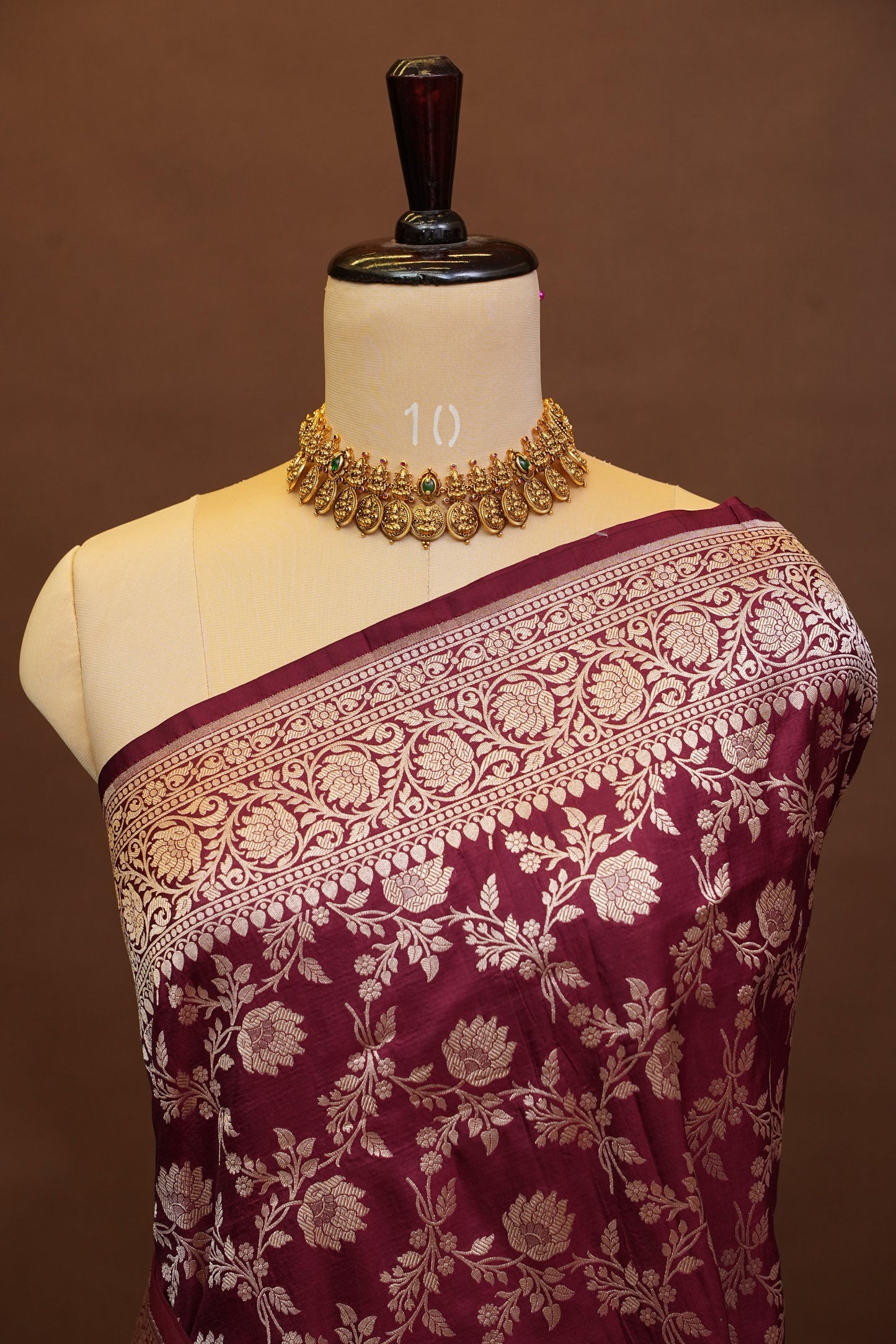 Pure Handloom Silk Katan Banaras Saree - Maroon|Silk Mark Certified