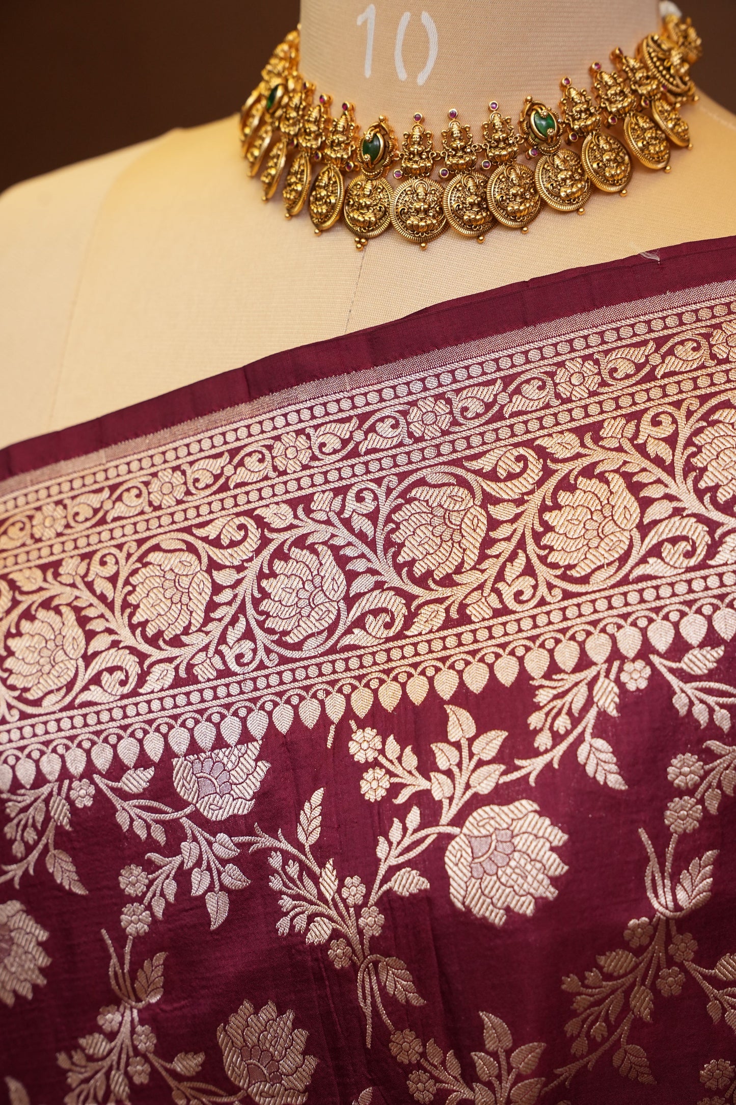 Pure Handloom Silk Katan Banaras Saree - Maroon|Silk Mark Certified