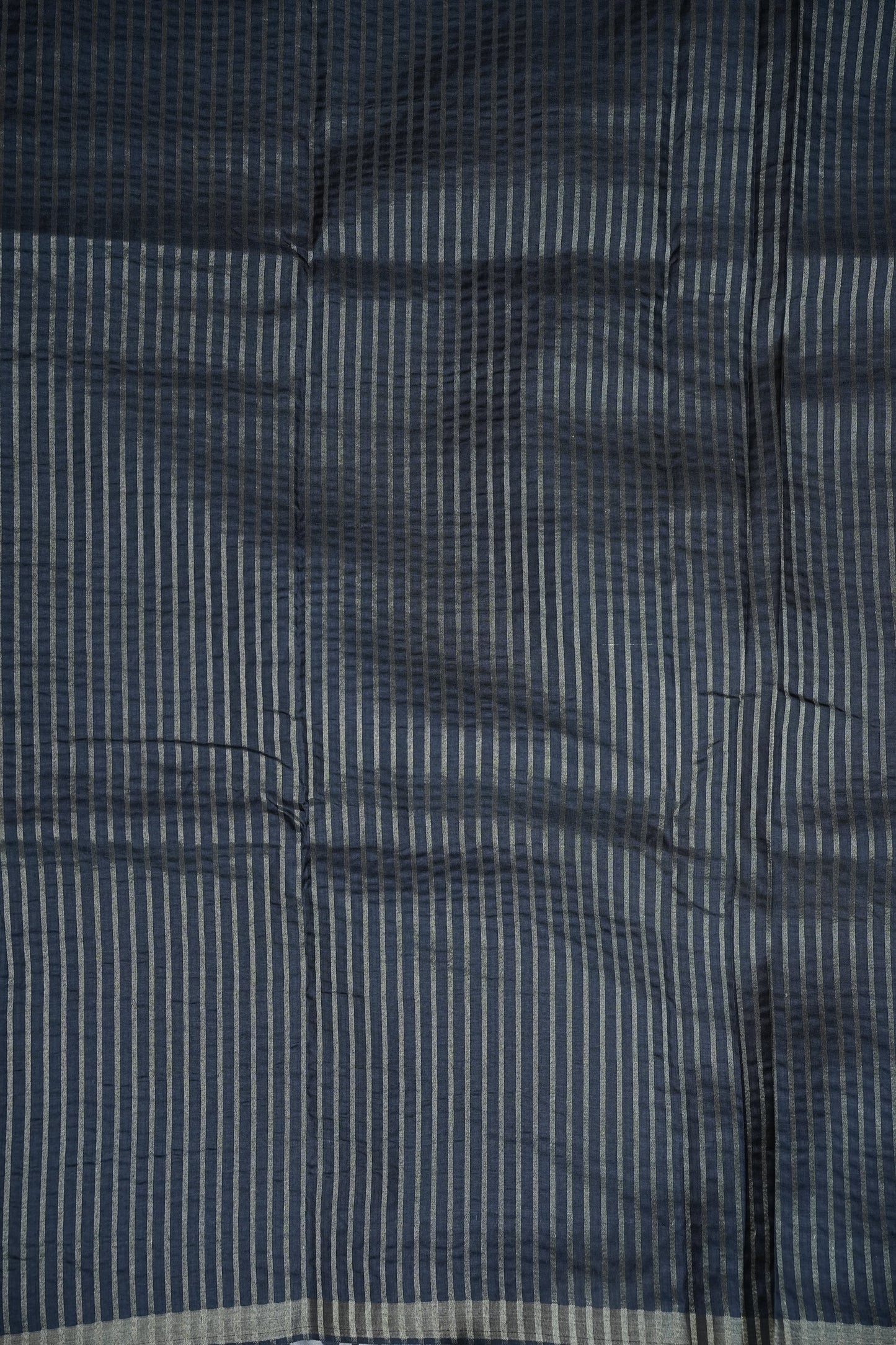 Semi Raw Silk Floral Print Saree – Grayish black
