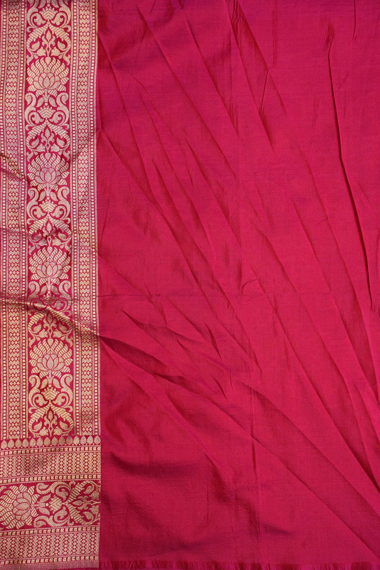 Pure Handloom Silk Katan Banaras Saree - Pink|Silk Mark Certified