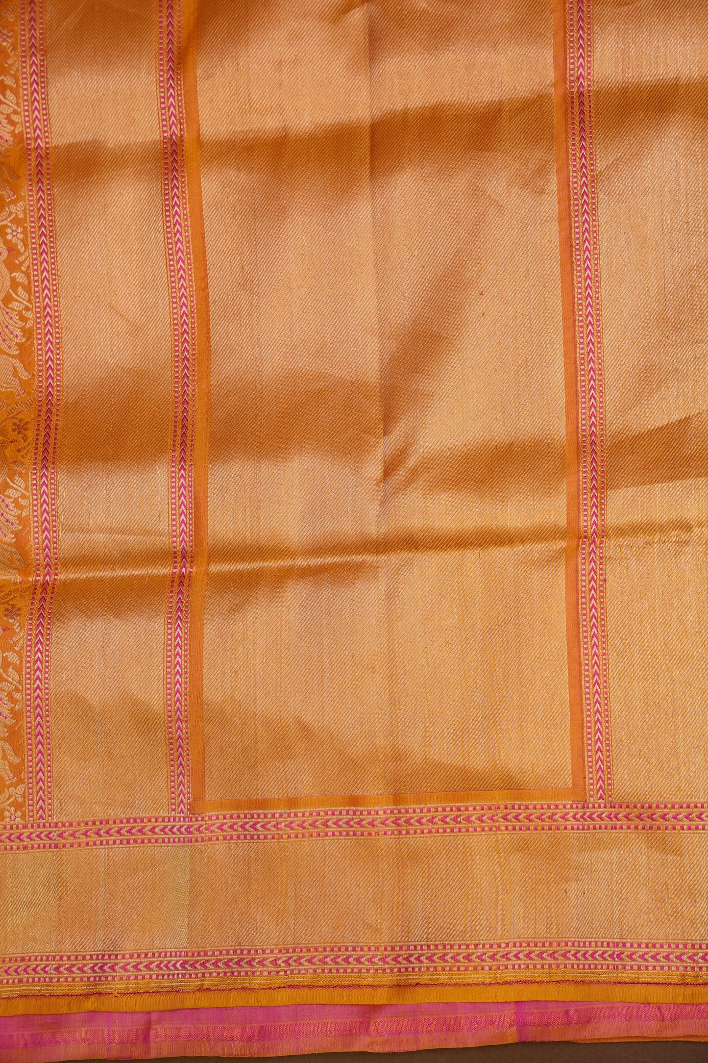 Pure Handloom Silk Katan Banaras Saree - Mustard Yellow|Silk Mark Certified