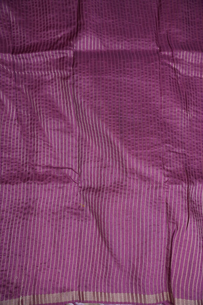 Semi Raw Silk Floral Print Saree – Orchid Purple