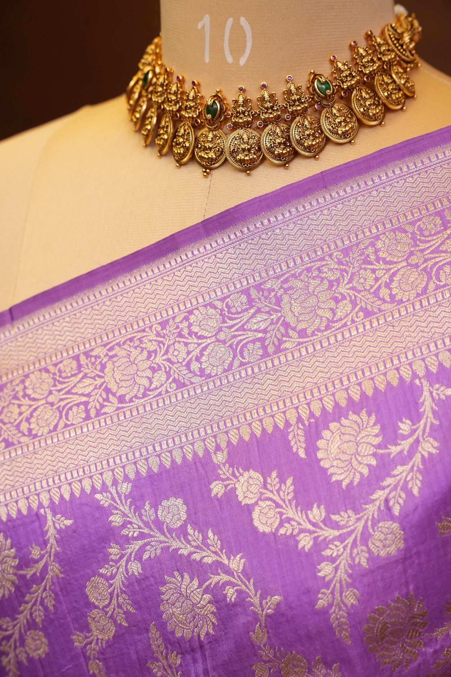 Pure Handloom Silk Katan Banaras Saree - Lavender|Silk Mark Certified
