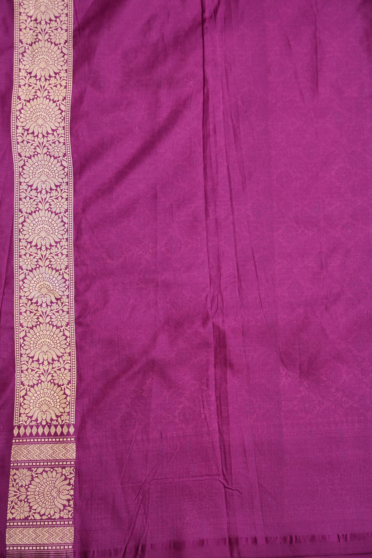 Pure Handloom Silk Katan Banaras Saree - Magenta|Silk Mark Certified