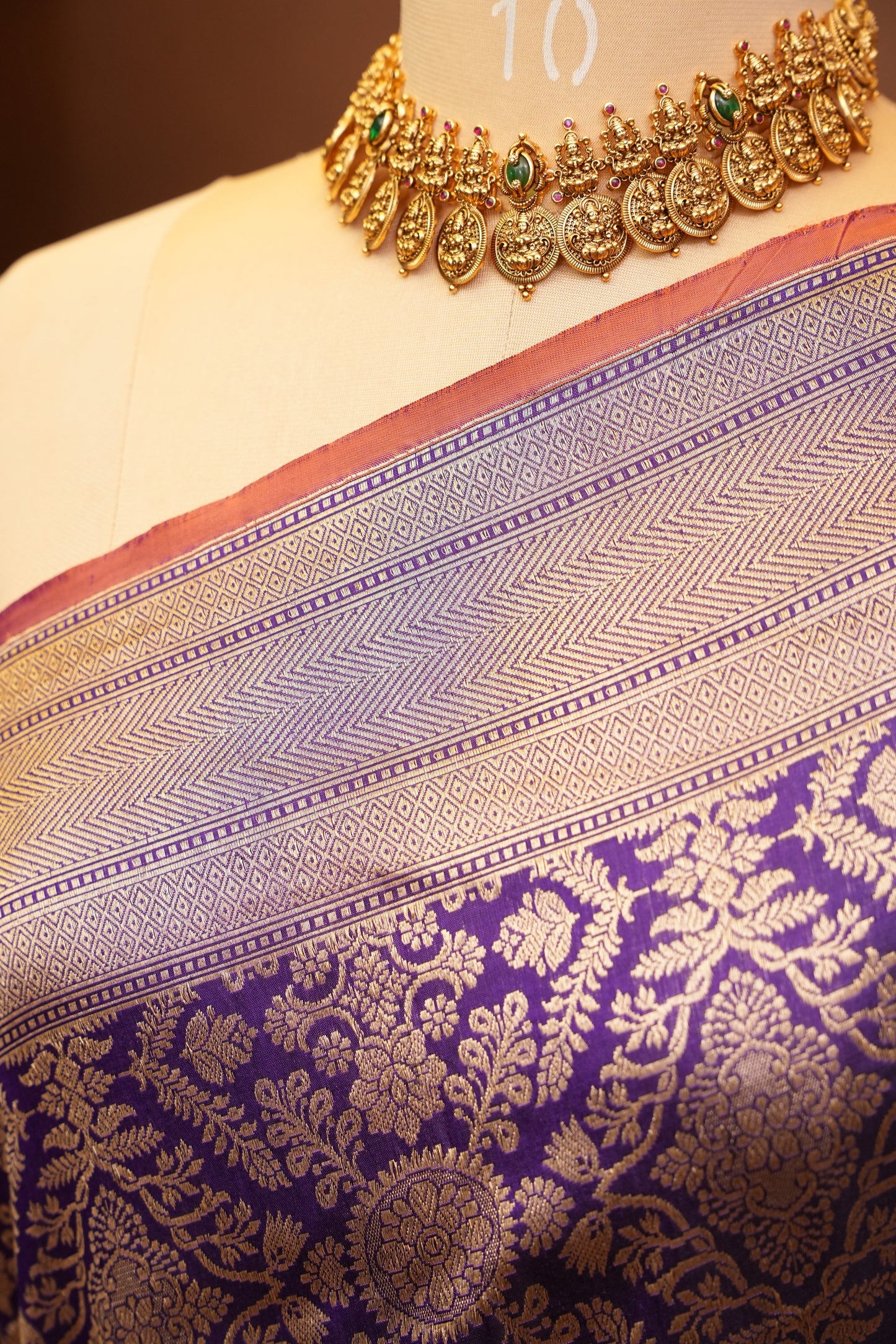 Pure Handloom Silk Katan Banaras Saree - Royal Purple|Silk Mark Certified