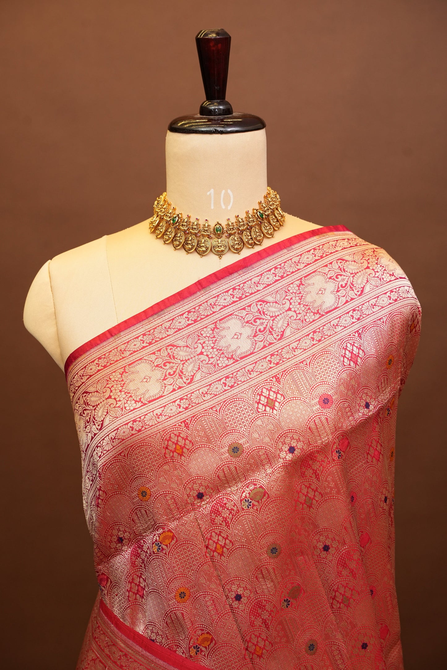 Pure Handloom Silk Katan Banaras Saree - Red|Silk Mark Certified