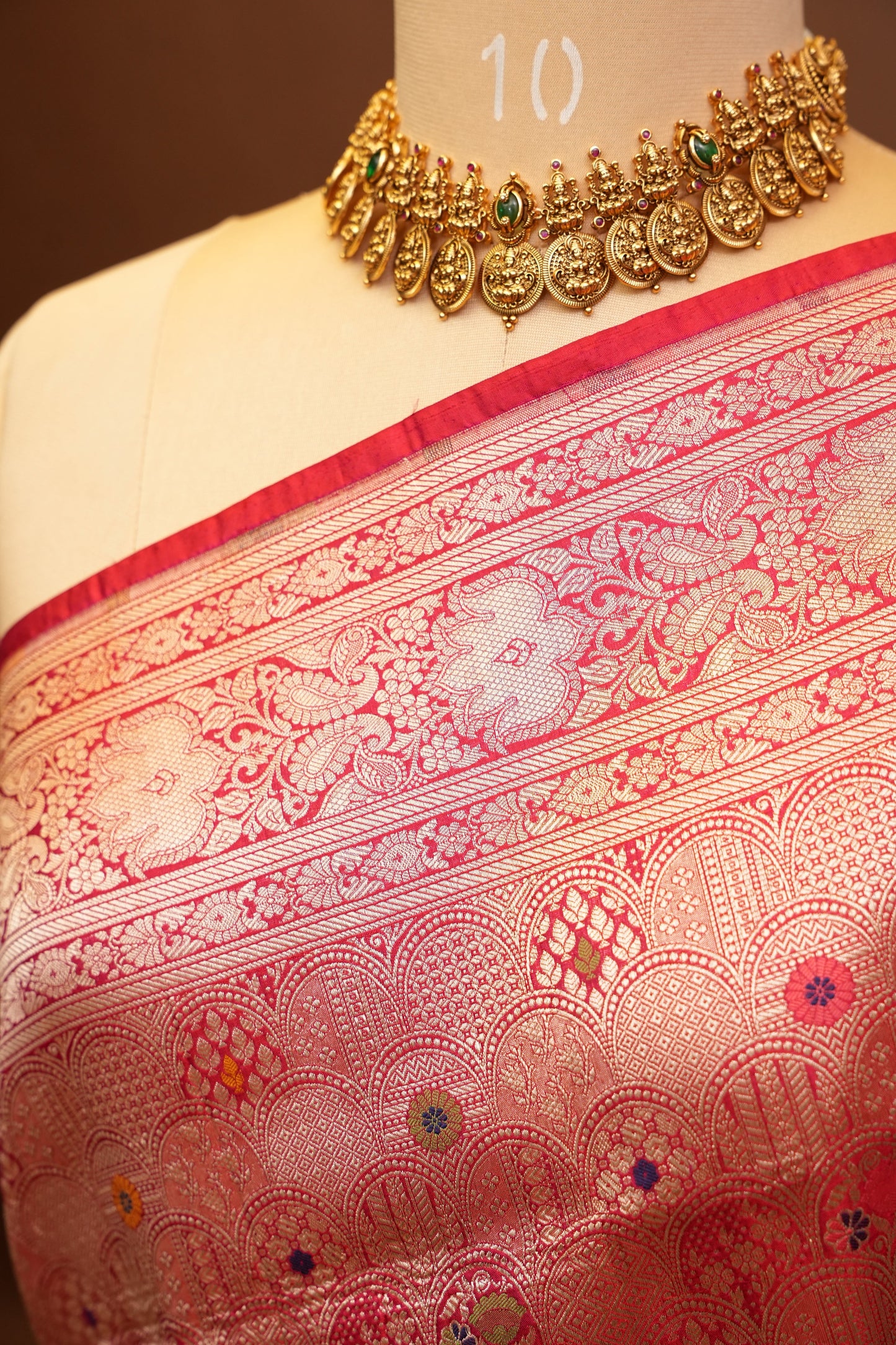 Pure Handloom Silk Katan Banaras Saree - Red|Silk Mark Certified