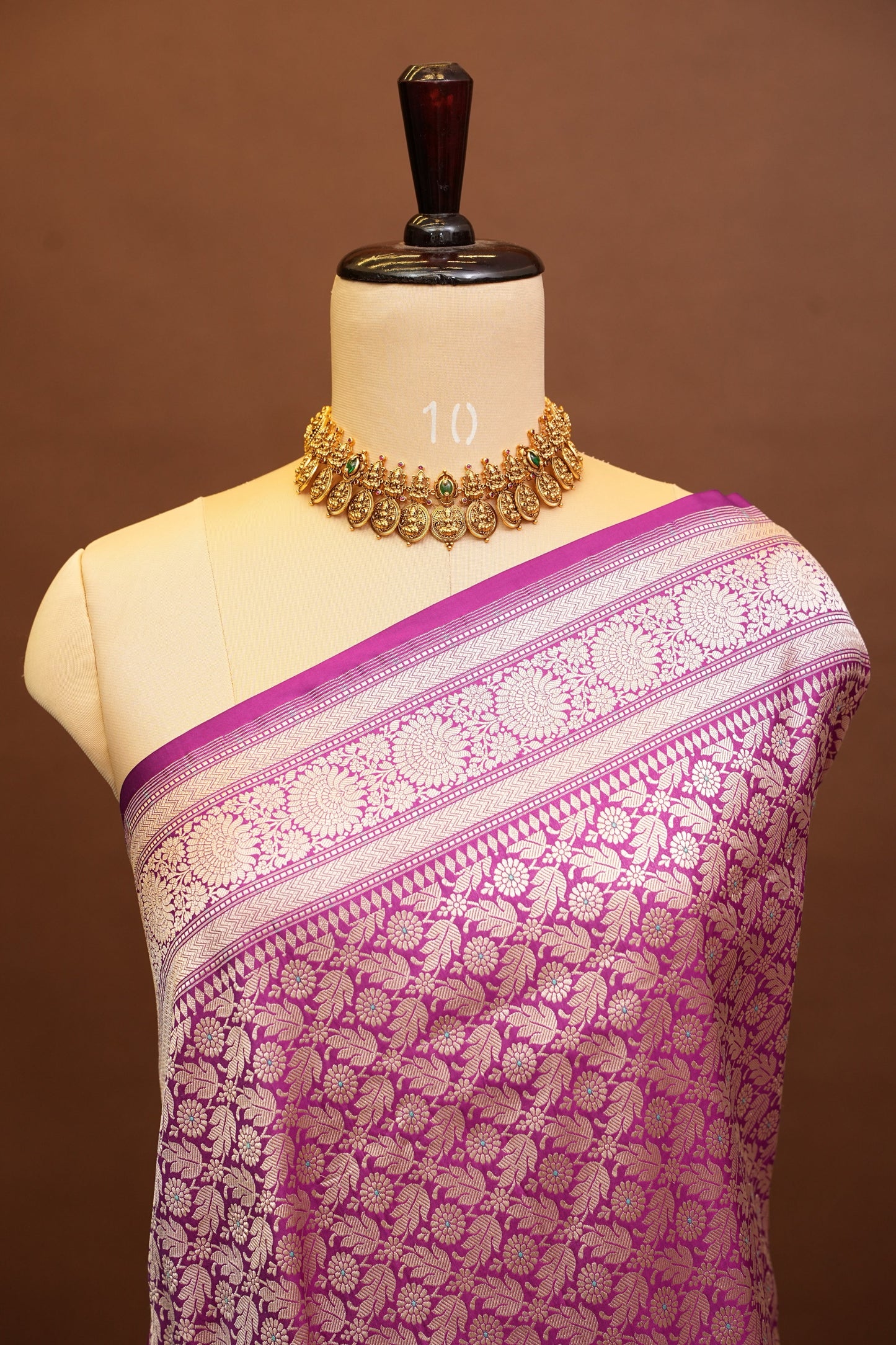 Pure Handloom Silk Katan Banaras Saree - Magenta|Silk Mark Certified